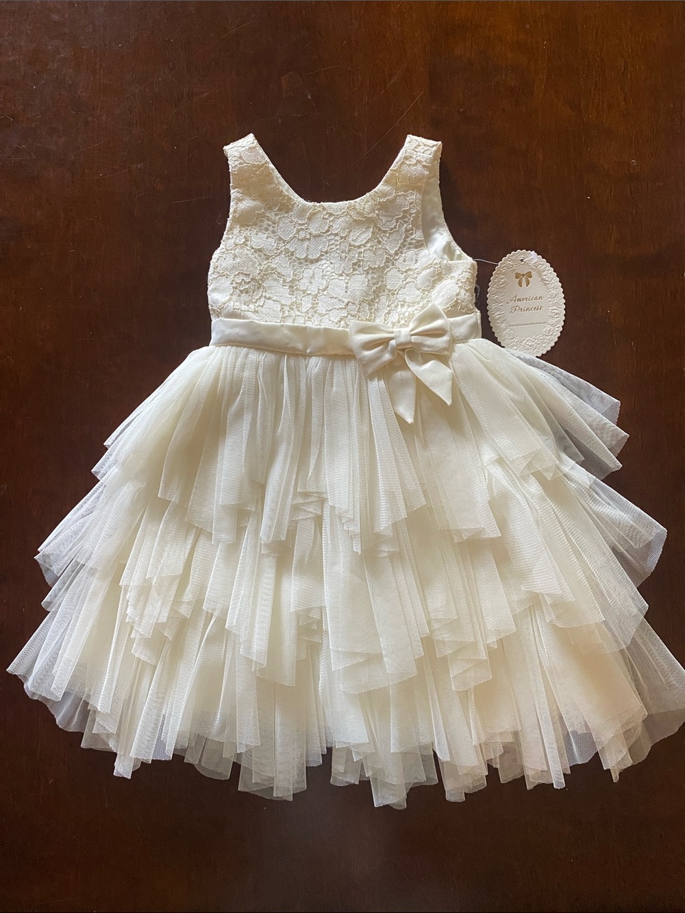 American Princess Ivory Lace & Tulle Dress for Todder